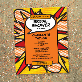 予算おもしろいブライダルシャワー漫画帳招待状