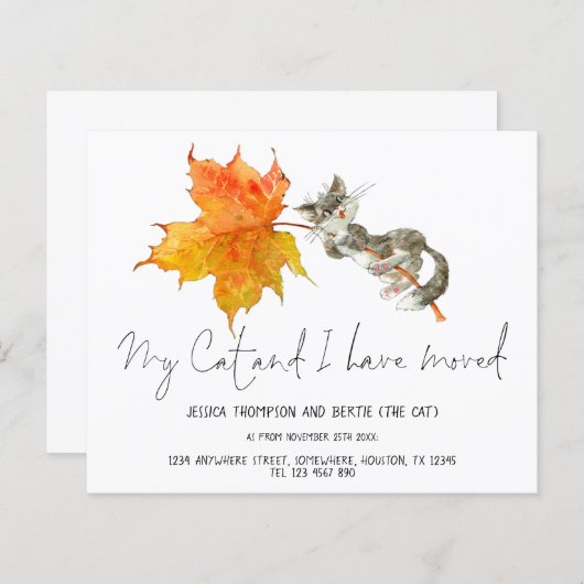 予算おもしろいマイキャットスクリプトを移動した新しいホーム (正面/裏面)