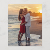 予算おもしろい写真モダン結婚式の日付の保存 チラシ (裏面)