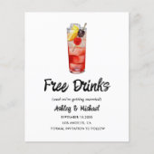 予算おもしろい写真モダン結婚式の日付の保存 チラシ (正面)