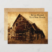 予算おもしろい古いシャック新しい住所の国の移動 (正面/裏面)