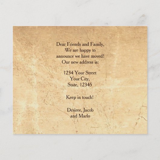 予算おもしろい古いシャック新しい住所の国の移動 (裏面)