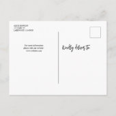 予算おもしろい無料ケーキオープンバー日付の保存 案内ポストカード (裏面)