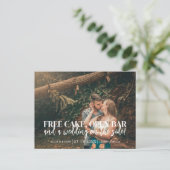 予算おもしろい無料ケーキオープンバー日付の保存 案内ポストカード (スタンド正面)