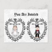 予算おもしろい結婚式招待状 インビテーションポストカード (正面)