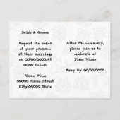 予算おもしろい結婚式招待状 インビテーションポストカード (裏面)