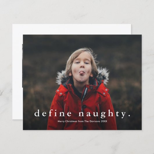 予算おもしろい3いけなフォトクリスマスカード (正面/裏面)