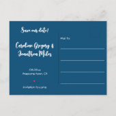 予算おもしろいOctopus Navyと金ゴールド保存日 案内ポストカード (裏面)