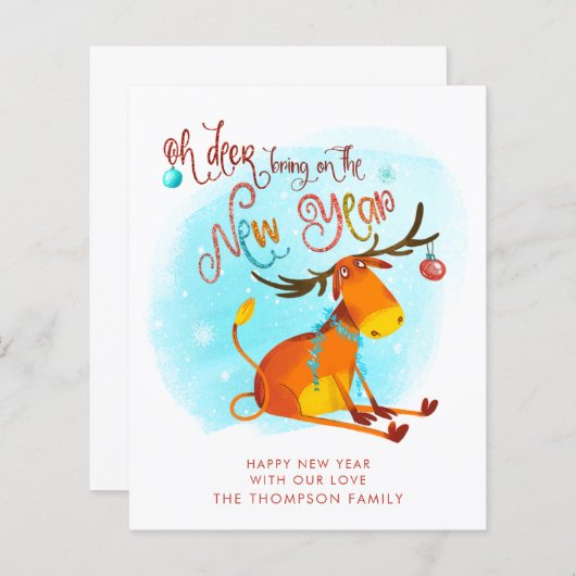 予算おもしろいOh Deer Bring On New Year (正面/裏面)
