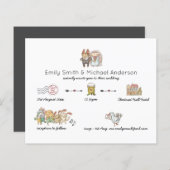 予算お洒落のタイムラ結婚イン招待状 (正面/裏面)