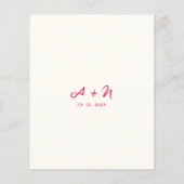 予算お洒落モノグカラフルラムQRコード結婚の (裏面)