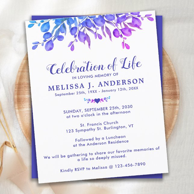 予算お祝いのライフパープルユーカリプスインヴィット (クリエイターアップロード済み)