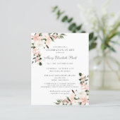 予算お祝いのライフピンクフローラ招待状 (スタンド正面)