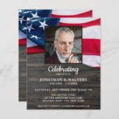 予算お祝いの生活の愛国的招待状 (正面/裏面)