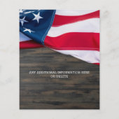 予算お祝いの生活の愛国的招待状 (裏面)