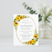 予算お祝いオブライフひまわり招待状 (スタンド正面)