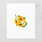 予算お祝いオブライフひまわり招待状 (裏面)