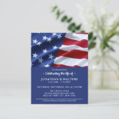 予算お祝いオブライフ米国国旗招待状 (スタンド正面)