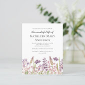 予算お祝いライフ招待状 |ワイルドフラワー (スタンド正面)