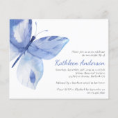 予算お祝いライフ招待状 |蝶 (正面)