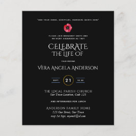 予算お祝い生活追悼式招待状