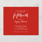 予算お誕生日ケーキパーティの招待状 (裏面)