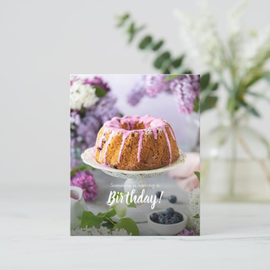 予算お誕生日ケーキパーティの招待状 (スタンド正面)