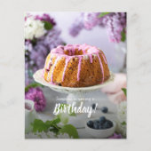 予算お誕生日ケーキパーティの招待状 (正面)
