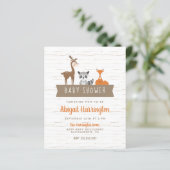 予算かわいいウッドランド動物のバナー赤ちゃんシャワー (スタンド正面)