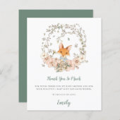 予算かわいいキツネセージ赤ちゃんシャワーありがとう (正面/裏面)