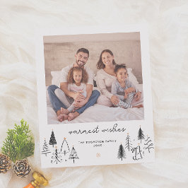 予算かわいいクリスマスツリーグリーティングフォトホリデー