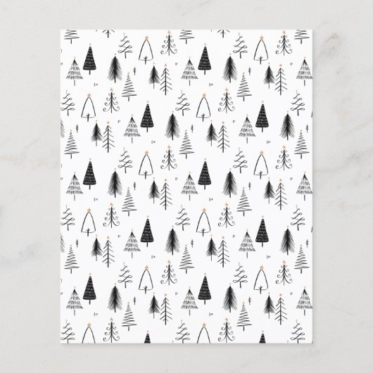 予算かわいいクリスマスツリーグリーティングフォトホリデー (裏面)