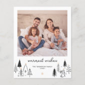 予算かわいいクリスマスツリーグリーティングフォトホリデー (正面)