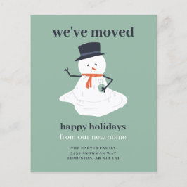 予算かわいいクリスマス引越し告知雪だるま