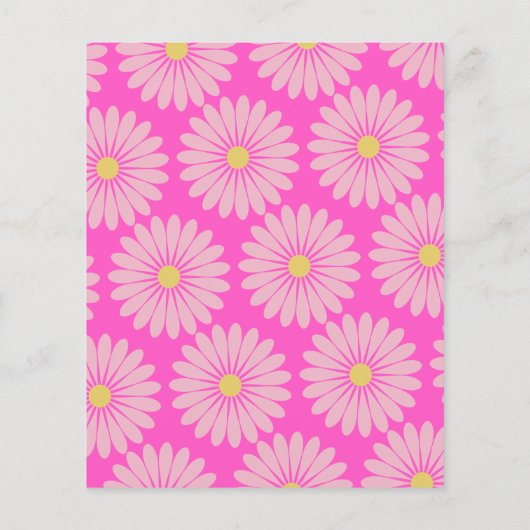 予算かわいいスカンジナビアの花ピンクの赤ちゃんシャワー (裏面)