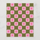予算かわいいチェックフローラグリーンピンクベビーシャワー (裏面)