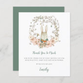 予算かわいいバニーセージ赤ちゃんシャワーありがとう (正面/裏面)