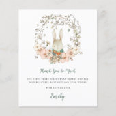 予算かわいいバニーセージ赤ちゃんシャワーありがとう (正面)