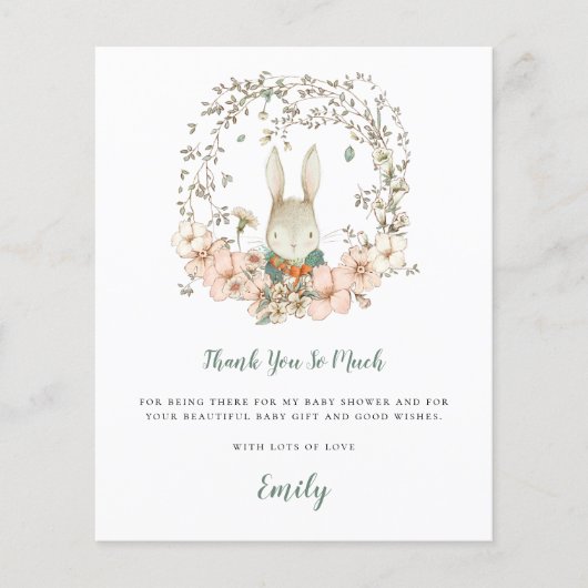 予算かわいいバニーセージ赤ちゃんシャワーありがとう (正面)