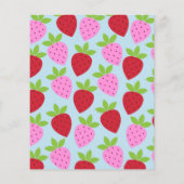 予算かわいいピンク色のブルーストロベリーフルーツ赤ちゃんシャワー (裏面)