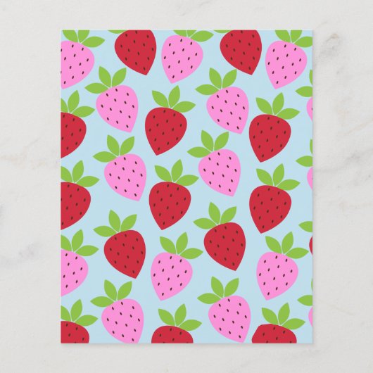 予算かわいいピンク色のブルーストロベリーフルーツ赤ちゃんシャワー (裏面)