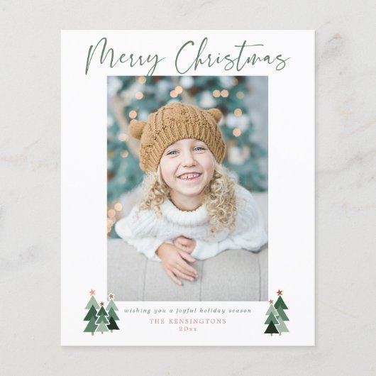 予算かわいいミニマルモダン主義のクリスマス写真 (正面)