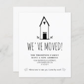 予算かわいいミニマル引っ越しました新しい住所の移動 (正面/裏面)