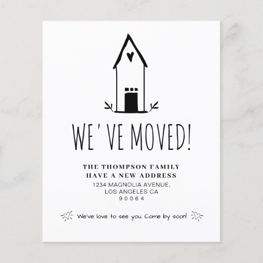 予算かわいいミニマル引っ越しました新しい住所の移動 (正面)