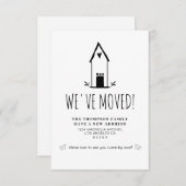 予算かわいいミニマル引っ越しました新しい住所の移動 ノートカード (正面/裏面)