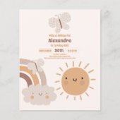 予算かわいいワイルド&オンダーフル1歳の誕生日 チラシ (正面)