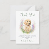 予算かわいい子犬のセージありがとう赤ちゃんシャワー ノートカード (正面)
