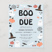 予算かわいい小さなブーほとんどデュースボーイベビーシャワー チラシ (正面)