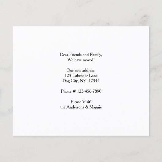 予算かわいい引っ越しました犬の動きの発表 (裏面)