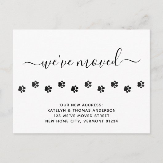 予算かわいい手のプリント動く発表 案内ポストカード (正面)